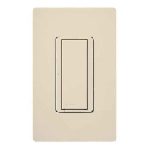 Lutron RRD-8ANS-LA Maestro RF Switch, Works with RA2Select / RA3, 8A Light / 5.8A Motor, Single Pole / Multi-Location, Neutral Required, 120V, Light Almond