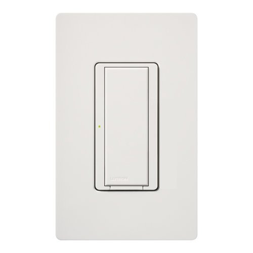 Lutron RRD-8S-DV-WH Maestro RF Dual Voltage Switch, Works with RA2 Select / RA3 Systems, 8A Light / 3A Motor, No Neutral Required, 120-277V, White