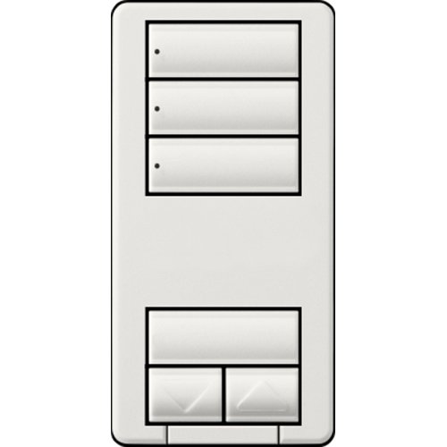 Lutron RRD-HN3S-WH seeTouch LED+ Hybrid Keypad, Works with RA3 Systems, 100W LED, 3 Scene with 1 Raise / Lower, Neutral Required, 120V, White
