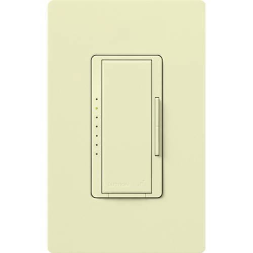 Lutron RRD-PRO-AL Maestro RF PRO LED+ Dimmer, Works with RA2 / RA3 Systems, Phase Selectable, LED / ELV / MLV, Neutral Optional, 120V, Almond