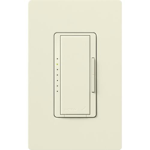 Lutron RRD-PRO-BI Maestro RF PRO LED+ Dimmer, Works with RA2 / RA3 Systems, Phase Selectable, LED / ELV / MLV, Neutral Optional, 120V, Biscuit