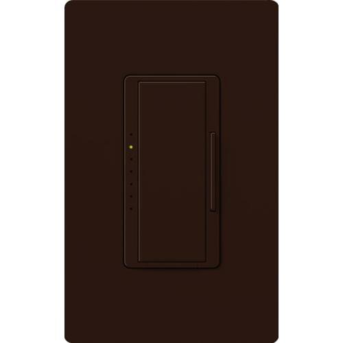 Lutron RRD-PRO-BR Maestro RF PRO LED+ Dimmer, Works with RA2 / RA3 Systems, Phase Selectable, LED / ELV / MLV, Neutral Optional, 120V, Brown