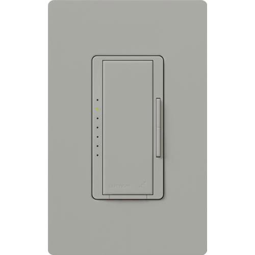 Lutron RRD-PRO-GR Maestro RF PRO LED+ Dimmer, Works with RA2 / RA3 Systems, Phase Selectable, LED / ELV / MLV, Neutral Optional, 120V, Gray