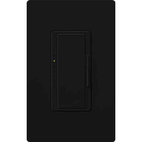 Lutron RRD-PRO-MN Maestro RF PRO LED+ Dimmer, Works with RA2 / RA3 Systems, Phase Selectable, LED / ELV / MLV, Neutral Optional, 120V, Midnight