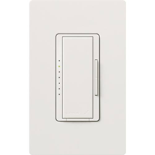 Lutron RRD-PRO-SW Maestro RF PRO LED+ Dimmer, Works with RA2 / RA3 Systems, Phase Selectable, LED / ELV / MLV, Neutral Optional, 120V, Snow White