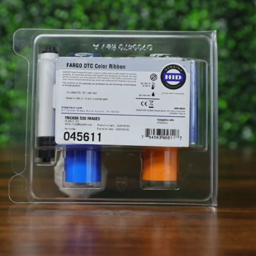 【新品未使用】HID FARGO 045000 YMCKO カラーリボン 2個 HID FARGO 045631 YMCKOK Ribbon for DTC1500, Full-Color with 2