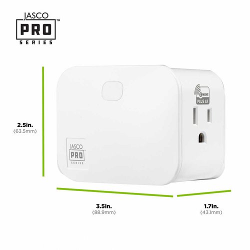 Jasco 76724 Pro Series Z-Wave Plus Plug-In Switch, Dual Outlet
