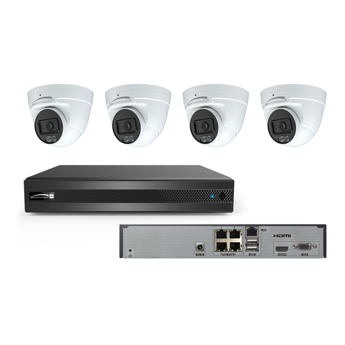 Speco ZIP4T1B Blue Series 4‑Channel NVR Kit with 1TB HDD and (4