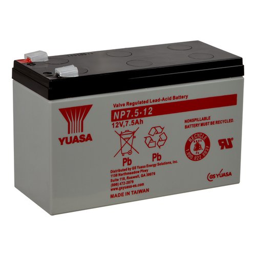 Yuasa NP7.5-12 12V 7.5Ah Valve Regulated SLA Battery