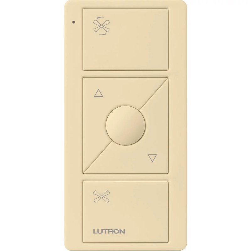 Lutron PJ2-3BRL-GIV-F01 Pico Smart Remote for Fan Control, 3-Button Raise / Lower with Preset Button, Ivory