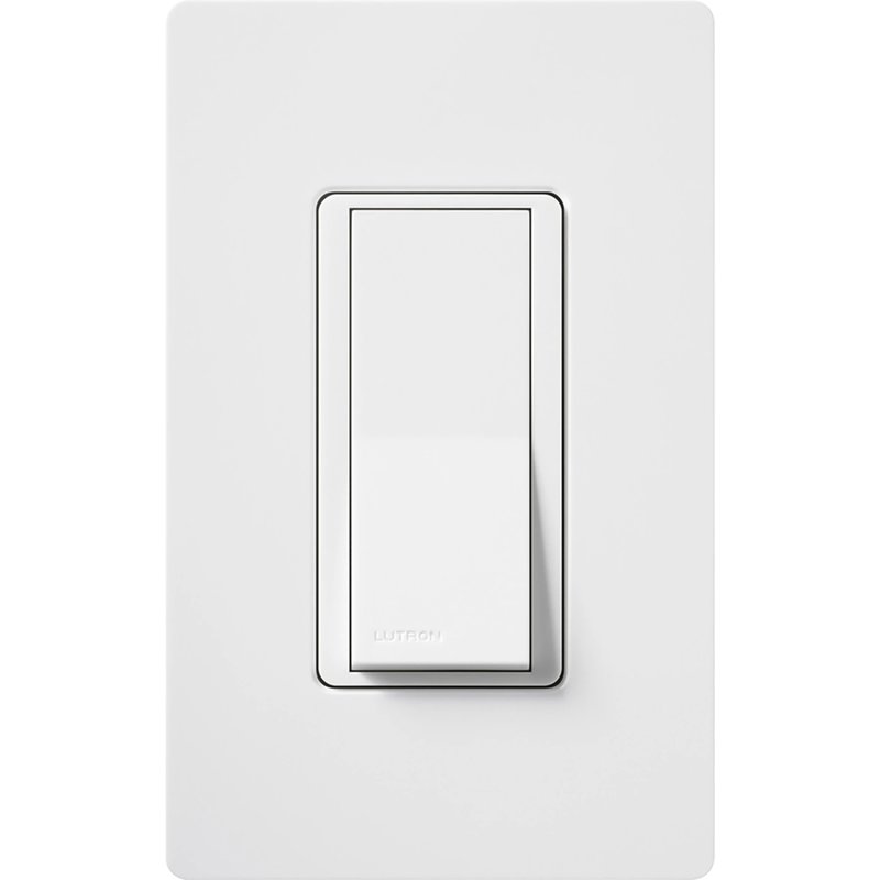 Thumbnail 2 for Lutron CA-1PS-WH Claro Single Pole, On / Off Rocker Switch, 15A, Gloss Finish, White