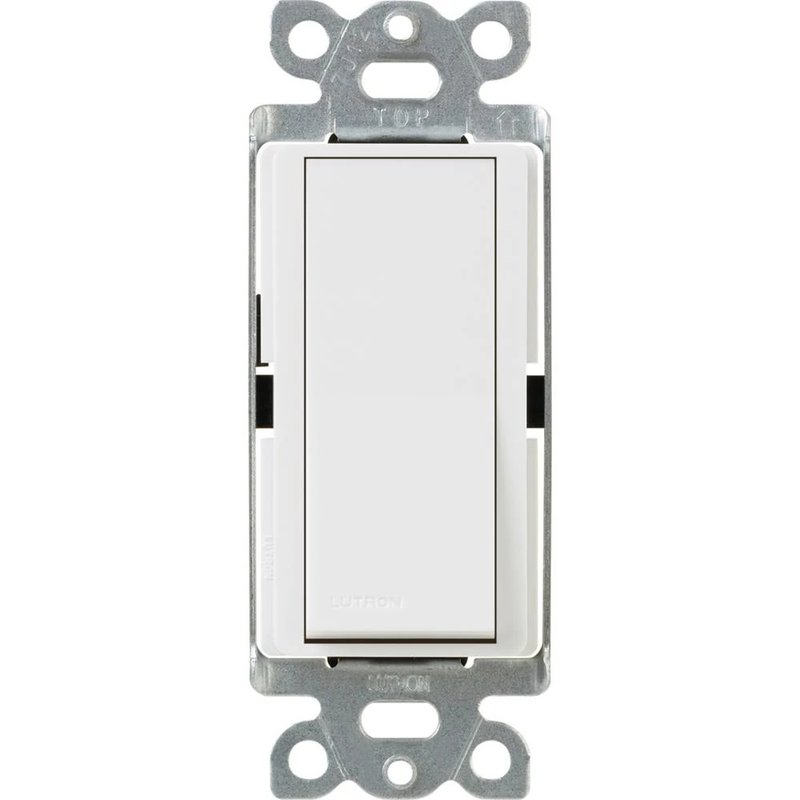 Lutron CA-3PS-WH Claro Single Pole / 3-Way, On / Off Rocker Switch, 15A, Gloss Finish, White