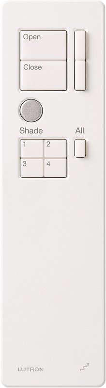 Lutron CS-YJ-4GC-WH 4-Group RF Remote Control for Lutron Shades, Battery Operated, White