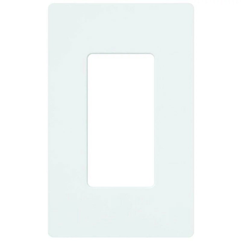 Lutron CW-1-WH Claro 1 Gang Wall Plate for Decorator / Designer Paddle Switches and Dimmers, Gloss Finish, White