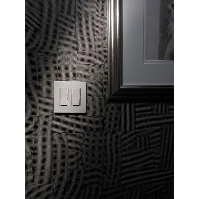 Thumbnail 4 for Lutron CW-2-BL Claro 2 Gang Wall Plate for Decorator / Designer Paddle Switches and Dimmers, Gloss Finish, Black