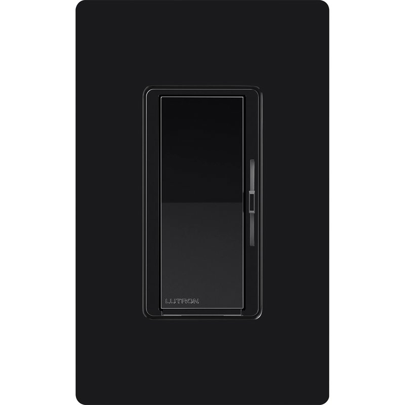 Thumbnail 2 for Lutron DVRF-5NE-BL Diva Smart ELV+ Dimmer Switch for Caseta Systems, Phase Selectable, 250W LED / 400VA MLV / 500W ELV, Neutral Required, 120V, Black