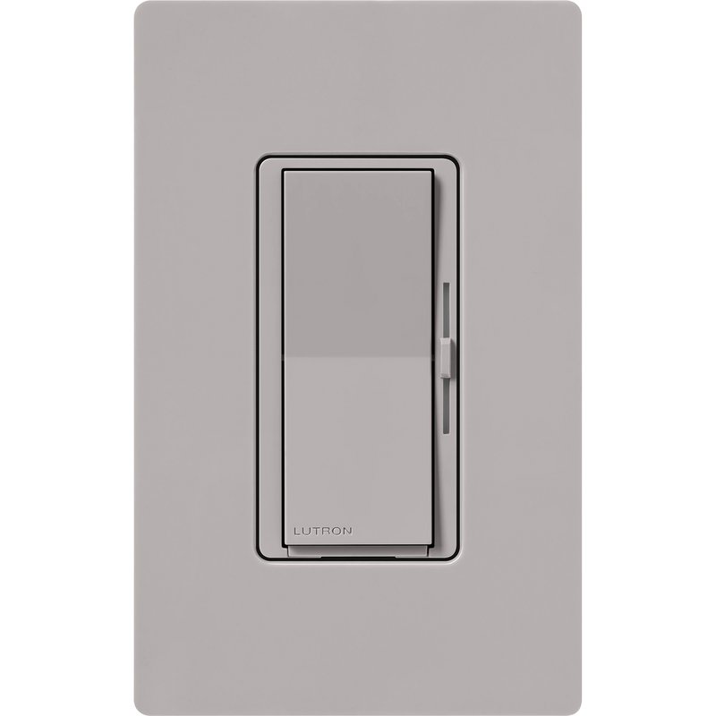 Thumbnail 2 for Lutron DVRF-5NE-GR Diva Smart ELV+ Dimmer Switch for Caseta Systems, Phase Selectable, 250W LED / 400VA MLV / 500W ELV, Neutral Required, 120V, Gray