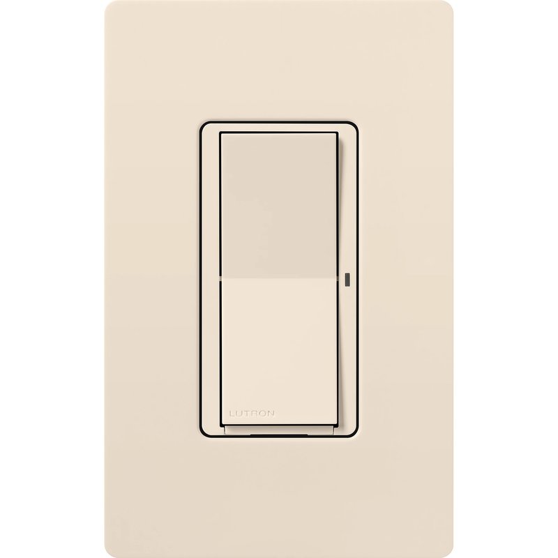Thumbnail 2 for Lutron DVRF-5NS-LA Claro Smart Switch for Caseta, 5A LED or 3A Fan, On / Off Paddle Switch, Single-Pole /  3-Way, Neutral Required, 120V, Light Almond