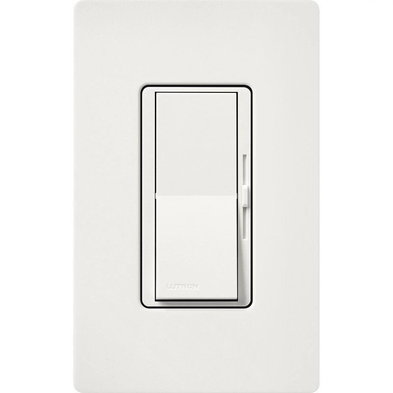 Thumbnail 2 for Lutron DVSCCL-153P-RW Diva LED+ Dimmer Switch, 150W LED, Single Pole / 3-Way, No Neutral Required, 120V, Architectural White