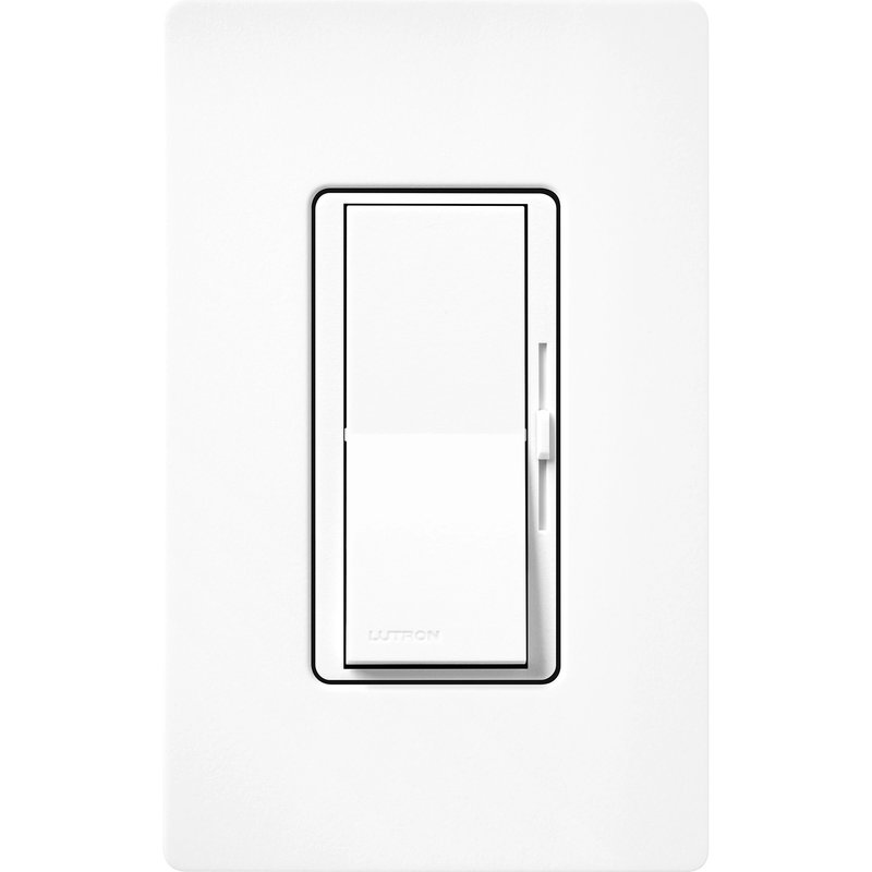 Thumbnail 2 for Lutron DVSCCL-153P-BW Diva LED+ Dimmer Switch, 150W LED, Single Pole / 3-Way, No Neutral Required, 120V, . Brilliant White