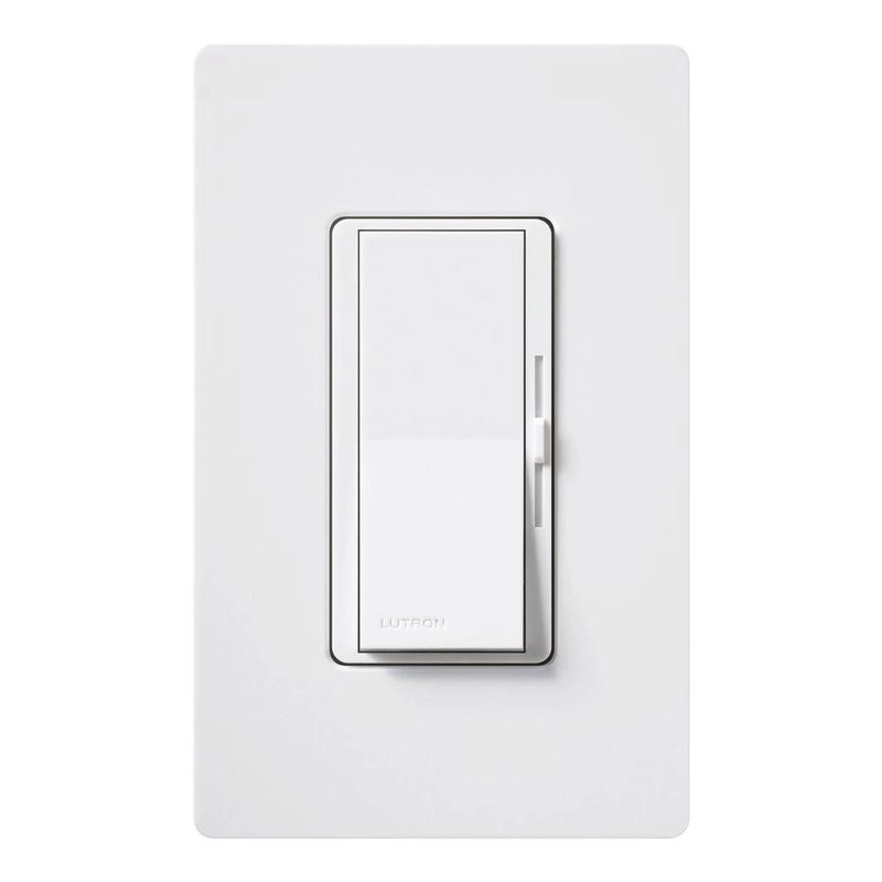 Thumbnail 2 for Lutron DVSTV-453PH-WH Diva 0-10V Dimmer Switch, 450W, Single-Pole / 3-Way, No Neutral Required, 120V, DVSTV-453-WH, White