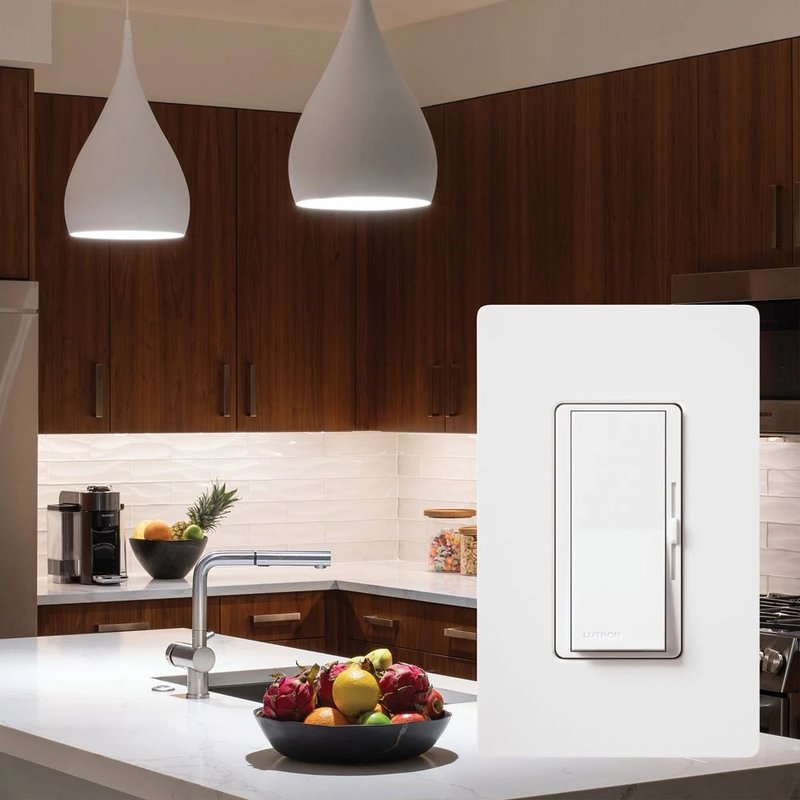 Thumbnail 5 for Lutron DVSTV-453PH-WH Diva 0-10V Dimmer Switch, 450W, Single-Pole / 3-Way, No Neutral Required, 120V, DVSTV-453-WH, White