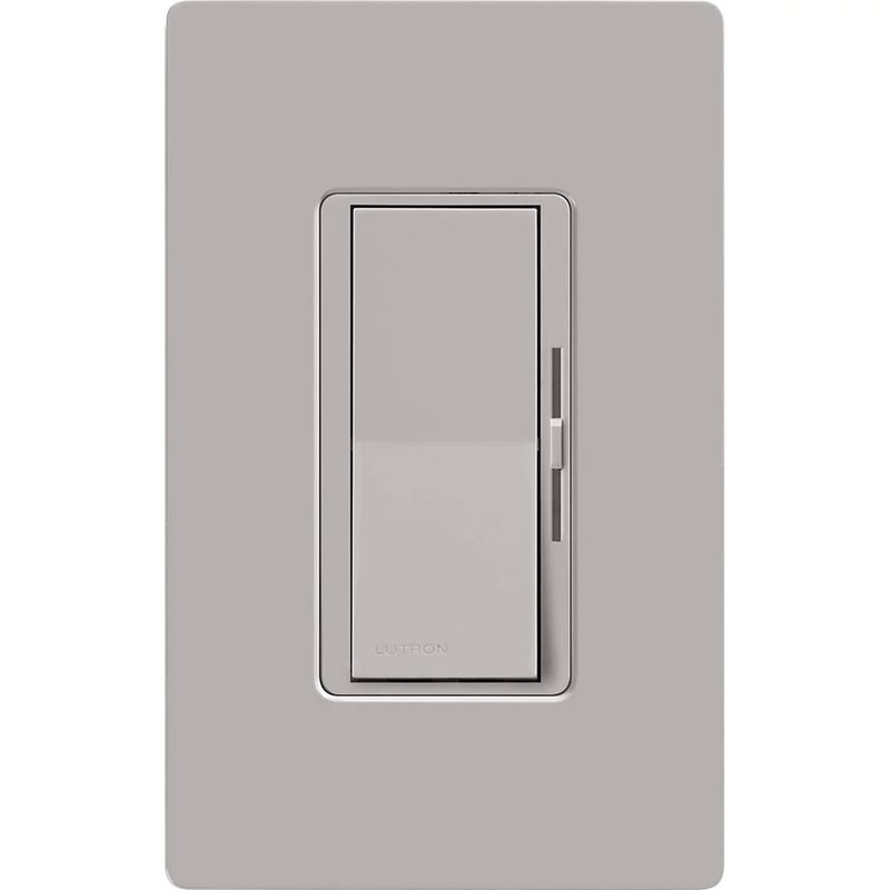 Thumbnail 2 for Lutron DVSTV-GR Diva 0-10V Dimmer Switch, 8A, 50mA Sink, Single-Pole / 3-Way, No Neutral Required, 120V, Gray