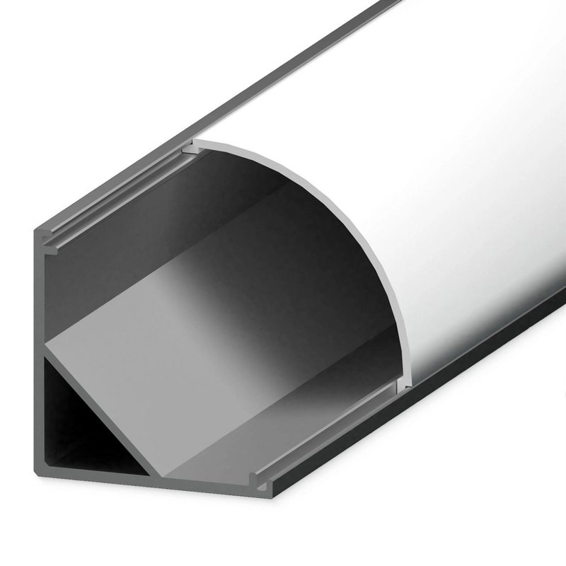 Lutron LU-45T-K LED Tape Light Angled, Large Extrusion Bundle, Surface-Mount, 8FT, Aluminum Channel, Frosted Lens, Accessories Included