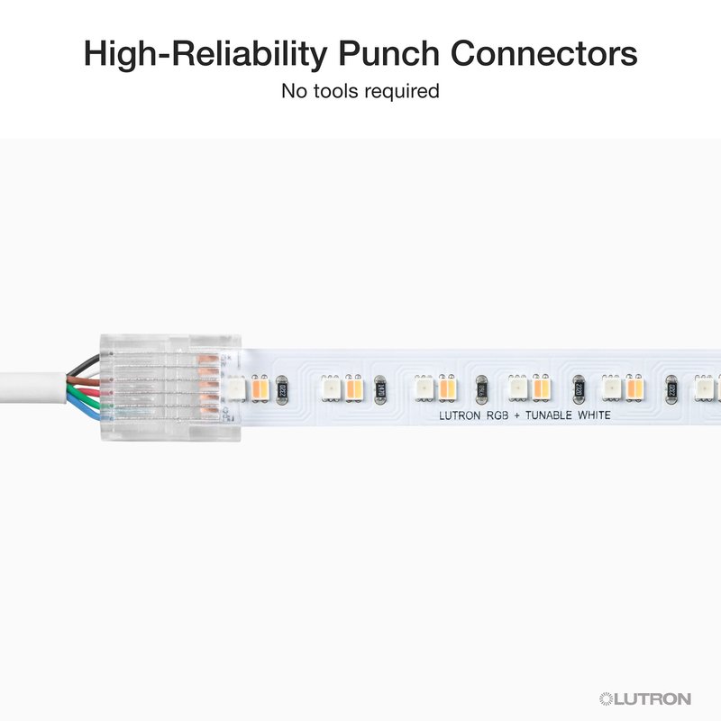 Thumbnail 4 for Lutron LU-CK1-6W 6-Pin Wire / Tape Connectors for Lumaris RGB + Tunable White LED Tape Light, Wireless Clear Connect Type X