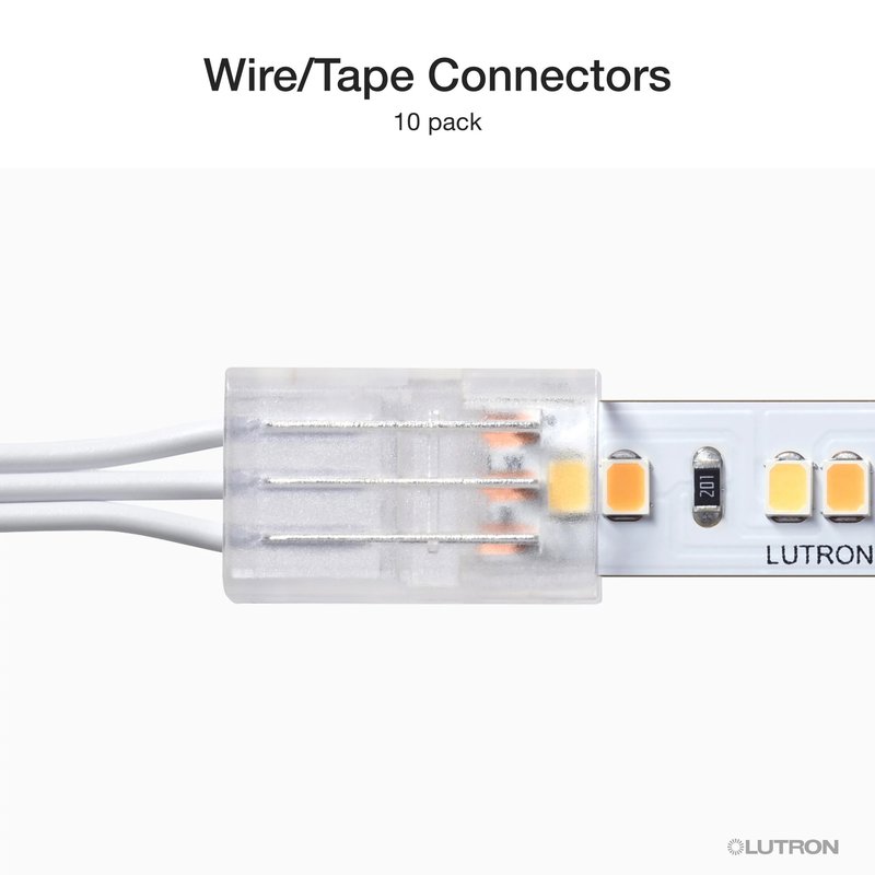 Thumbnail 2 for Lutron LU-CK1-TW Wire / Tape Connectors for Lumaris Tunable White LED Tape Light, 120V, Wireless Clear Connect Type X