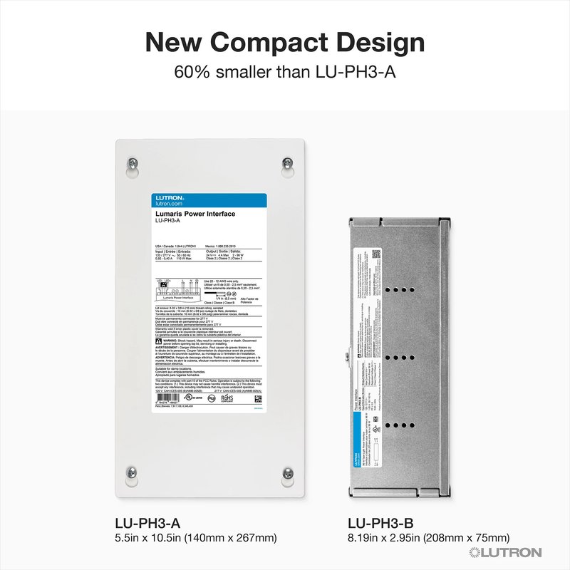 Thumbnail 4 for Lutron LU-PH3-B 96W Hardwired Power Interface with Flying Leads, works with Lumaris RGB + Tunable White LED Tape Light, 120 / 277V Input, 24V Output