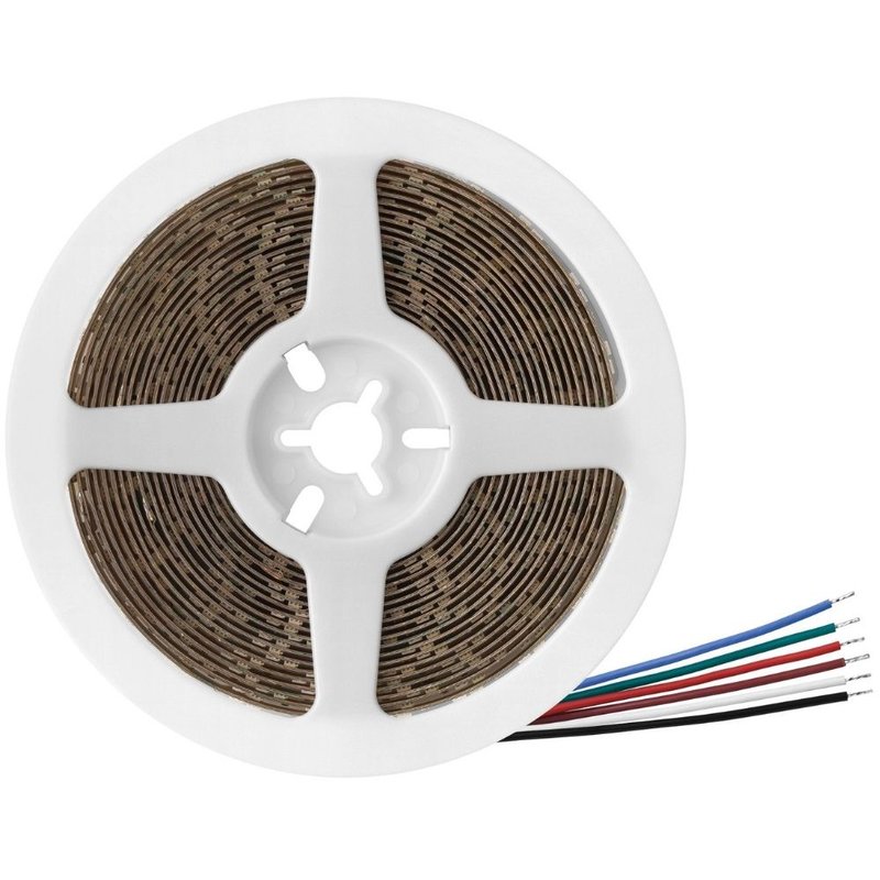 Lutron LU-T05-RT-IN Lumaris RGB+ Tunable White LED Tape Light, 5-Channel RGB and CCT: 1800-4000K, 16.4' (5m) reel, 0.1% Dim