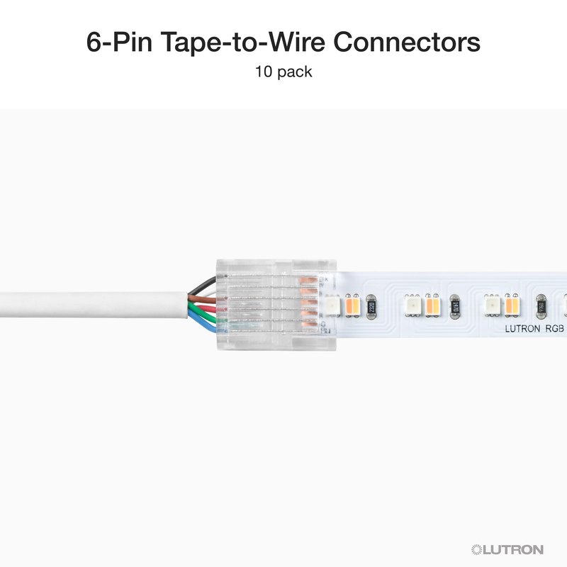 Thumbnail 2 for Lutron LU-WK1-6W 6-Conductor 22AWG Wire for Lumaris RGB + Tunable White LED Tape Light, 50'