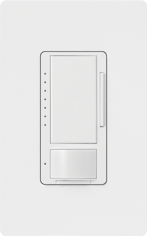 Thumbnail 3 for Lutron MSCL-OP153MH-WH Maestro LED+ Motion Sensor Dimmer Switch, 150W LED, 120V, Single Pole / Multi-Location, White