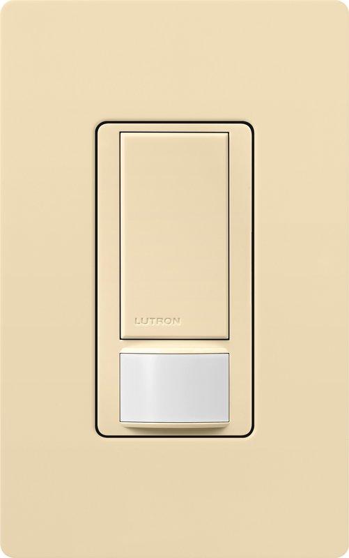 Thumbnail 3 for Lutron MS-OPS2-IV Maestro Motion Sensor Switch, Ground or Neutral Required, 2A Lighting, 120V, Single Pole, Ivory