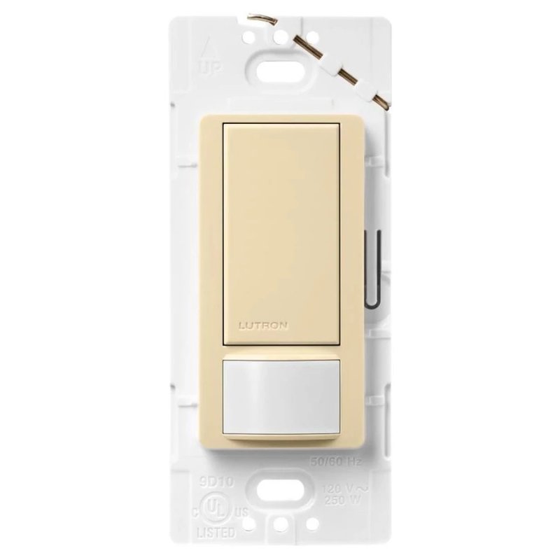 Lutron MS-OPS5M-IV Maestro Motion Sensor Switch, 5A Light / 3A Fan, 120V, Single / Multi-Location, Ground or Neutral Required, Ivory