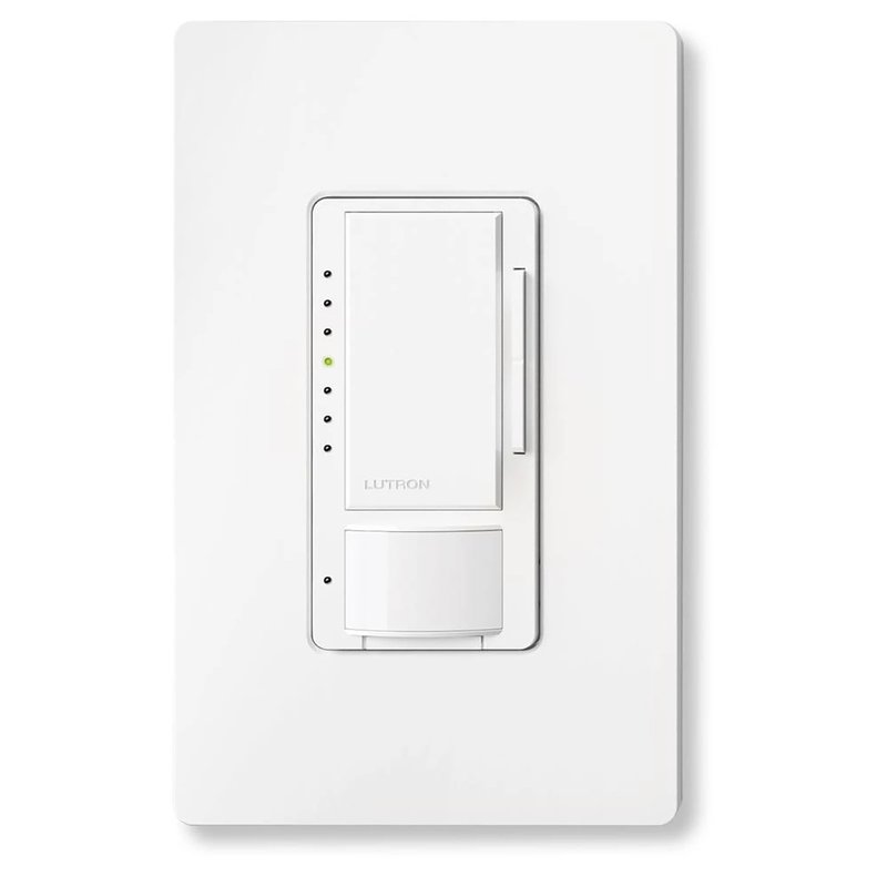 Thumbnail 3 for Lutron MS-Z101-WH Maestro 0-10V Motion Sensor / Dimmer Switch, 8A, Neutral Optional, 120-277V, Single Pole / Multi-Location, White