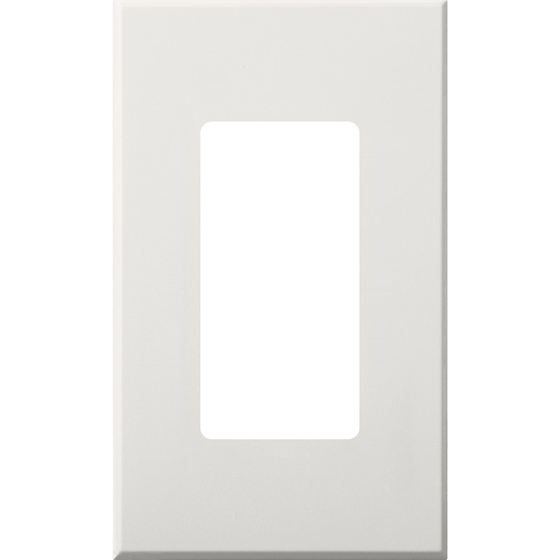 Lutron NT-R3-NFB-WH Nova T Wall Plate Kit, Single-Gang, Fits Small Accessory / Wall Keypad Insert, No Fins Broken, Matte Finish, White