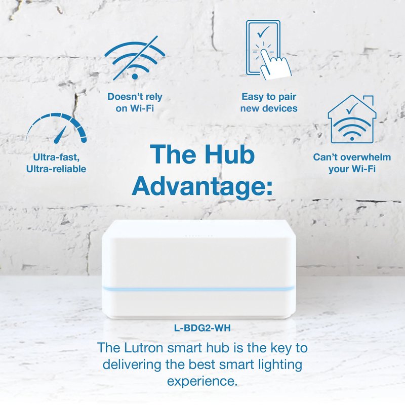 Thumbnail 5 for Lutron PD-10NXD-WH Caseta Original In-Wall Smart Dimmer Switch PRO, Neutral Optional, 250W LED or 1000VA, MLV, 120V, Single-Pole / 3-Way, White