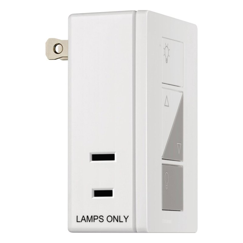 Lutron PD-3PCL-WH Caseta Plug-In Lamp Dimmer for Table Lamps, 100W LED Bulbs, White
