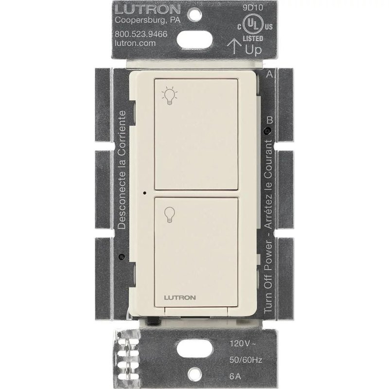 Lutron PD-6ANS-LA Caseta Original Smart Switch, 6A Light or 3.6A Fan, Neutral Required, 120V, Light Almond