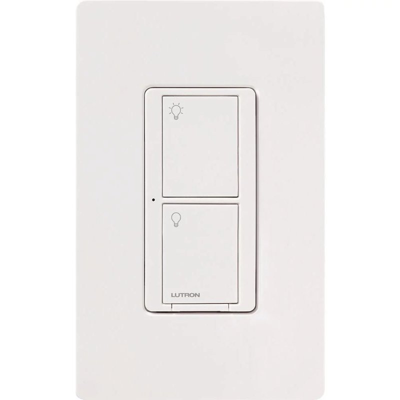 Thumbnail 2 for Lutron PD-6ANS-WH Caseta Original Smart Switch, 6A Light or 3.6A Fan, Neutral Required, 120V, White