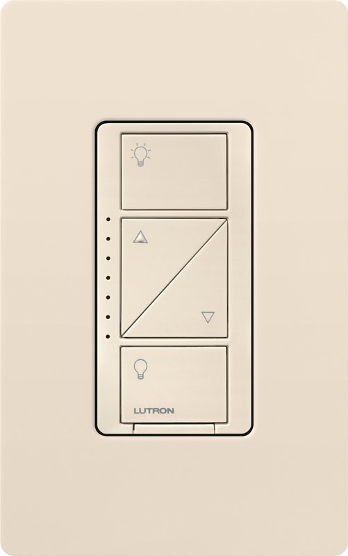 Thumbnail 2 for Lutron PD-6WCL-LA Caseta Original Smart Dimmer Switch, 150W LED, No Neutral Required, 120V, Light Almond