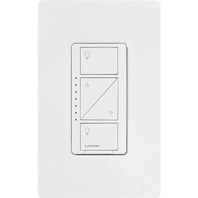 Thumbnail 2 for Lutron PD-6WCL-WH Caseta Original Smart Dimmer Switch, 150W LED, No Neutral Required, 120V, White