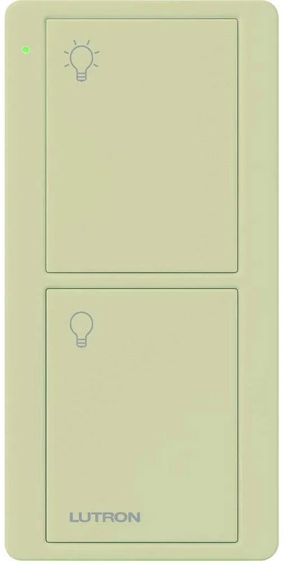 Lutron PJ2-2B-GIV-L01 2-Button Pico Smart Remote, with Light Icons, Ivory
