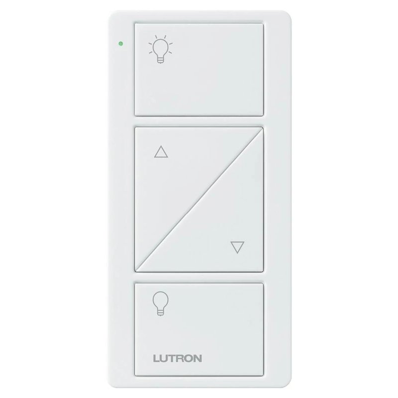 Lutron PJ2-2BRL-GWH-L01 2-Button with Raise / Lower, Pico Smart Remote, with Light Icons, White