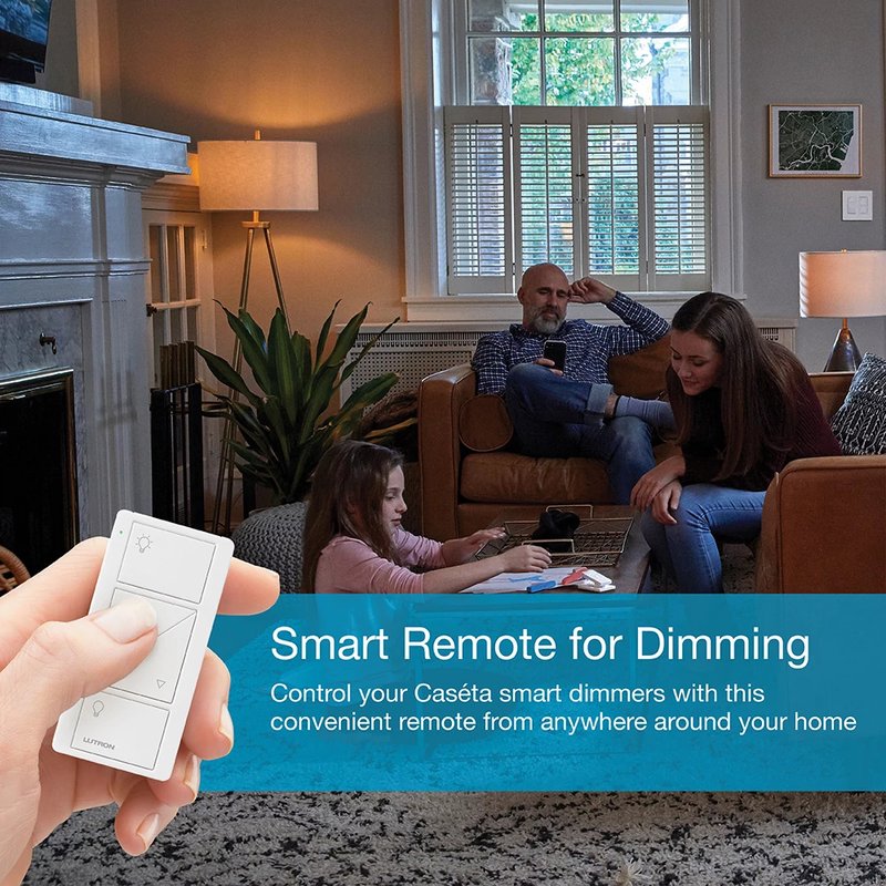 Thumbnail 4 for Lutron PJ2-2BRL-GLA-L01 2-Button with Raise / Lower, Pico Smart Remote, with Light Icons, Light Almond