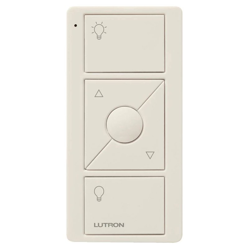 Lutron PJ2-3BRL-GLA-L01 Original 3-Button Pico Smart Remote with Raise / Lower and Preset, with Light Icons, Light Almond