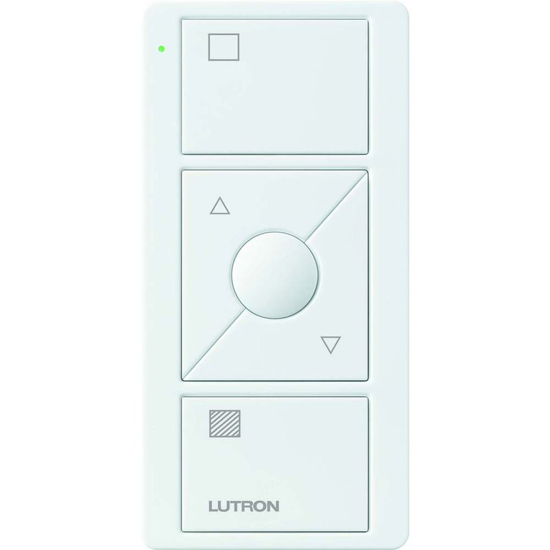 Lutron PJ2-3BRL-GWH-S01 Original 3-Button Pico Smart Remote with Raise / Lower and Preset, with Shade Icons, White