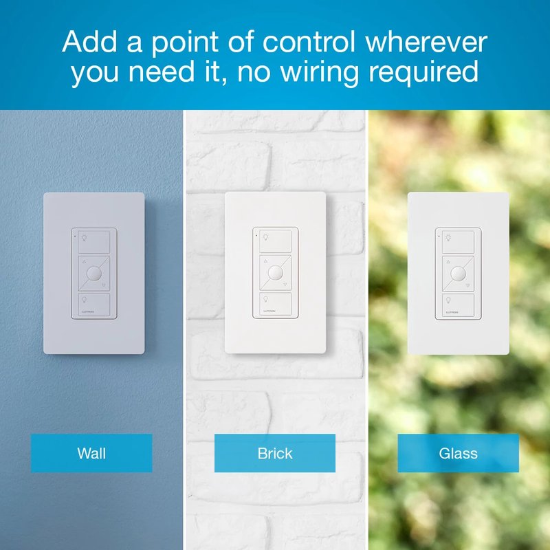 Thumbnail 4 for Lutron PJ2-3BRL-WH-L01R Original Pico Smart Remote for Light Control, 3-Button Raise / Lower with Preset Button, PJ2-3BRL-GWH-L01R, White